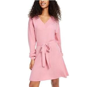 Sequin Hearts Juniors' Tie-Waist Sweater Dress